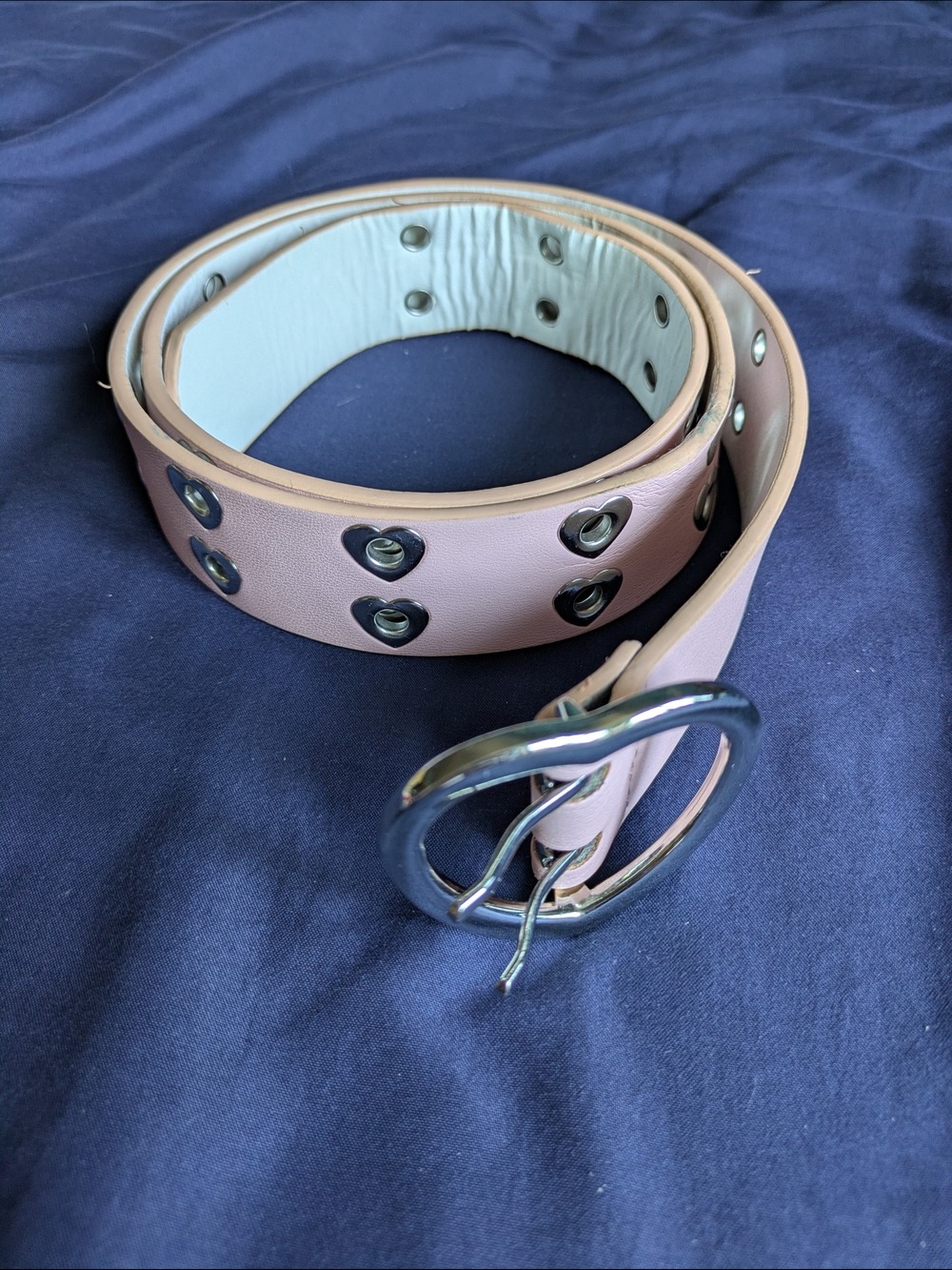 Pink Heart Eyelet Belt